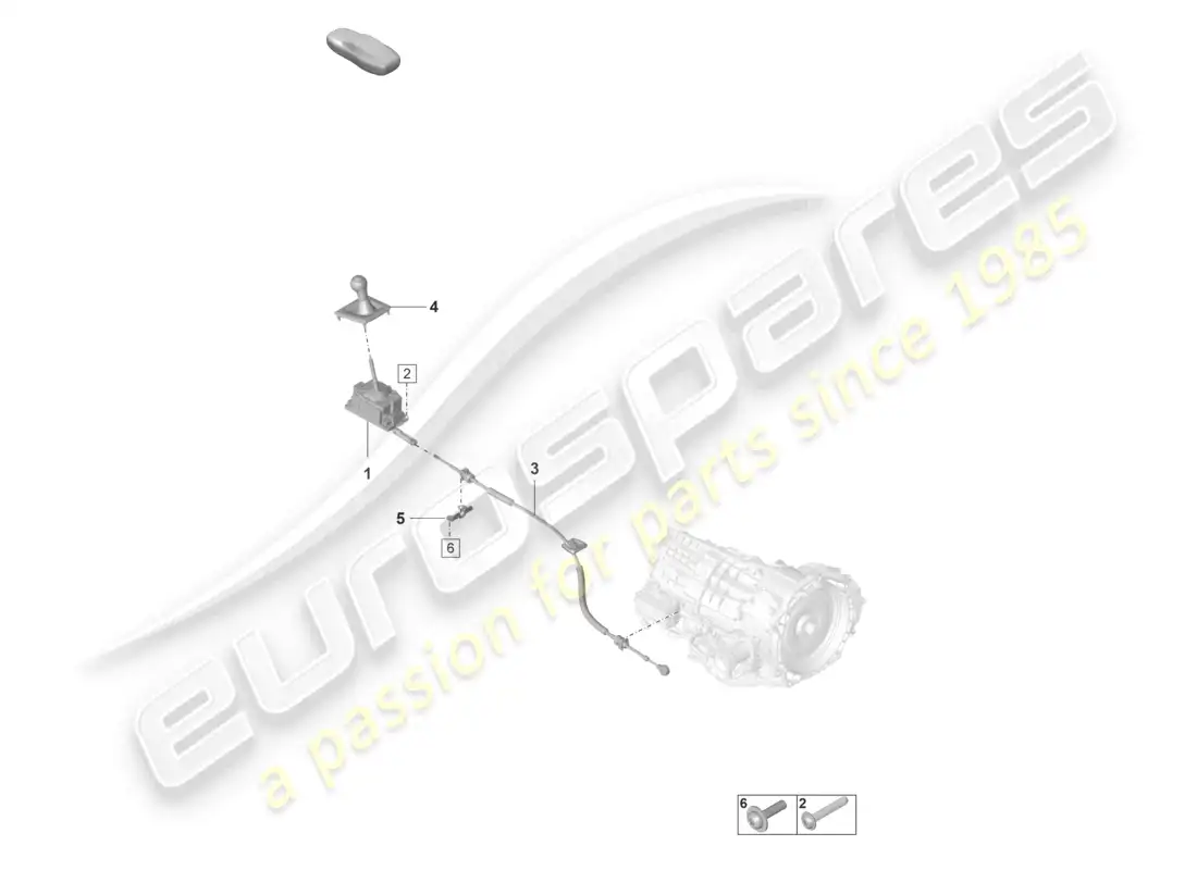 porsche 2022 (992-1 gt3/rs/st) selector lever 7-speed automatic gearbox - pdk - parts diagram