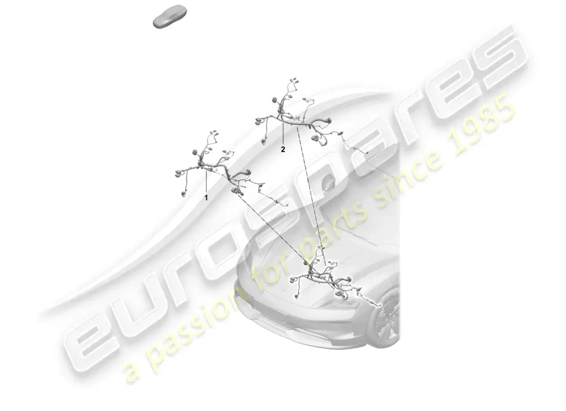 porsche 2025 (taycan 9j1-2) wiring harness for gearbox front wiring set for servotronic part diagram