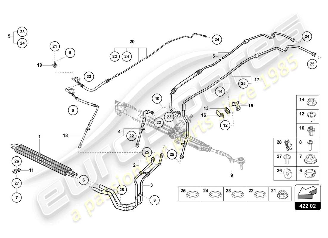 lamborghini lp770-4 svj coupe (2019) power steering parts diagram