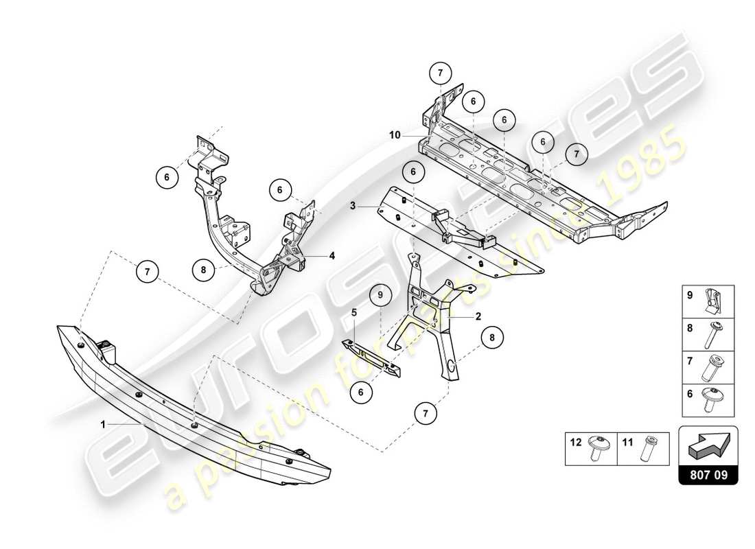 lamborghini 2019 (performante spyder) bumper carrier rear part diagram
