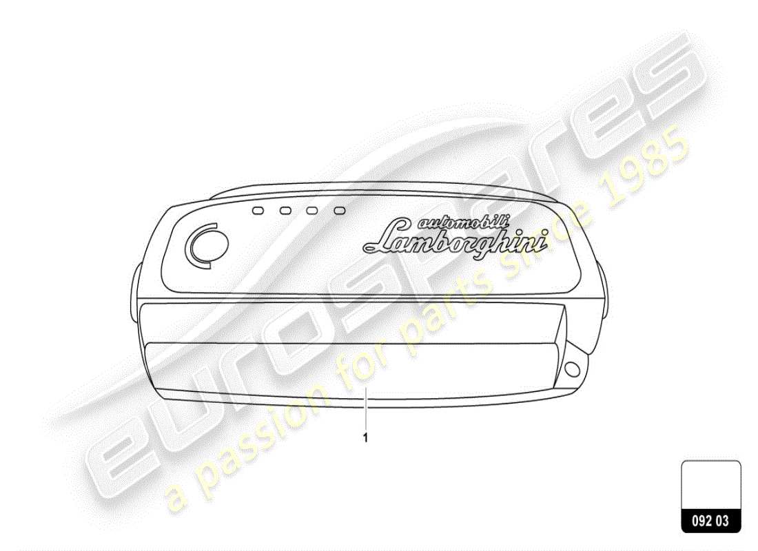 lamborghini urus (accessories) battery charger parts diagram