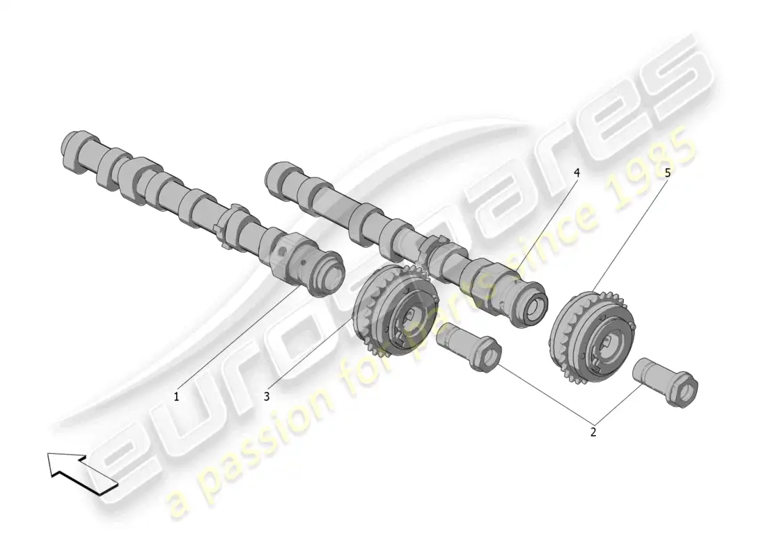 maserati grecale trofeo (2023) rh cylinder head camshafts parts diagram