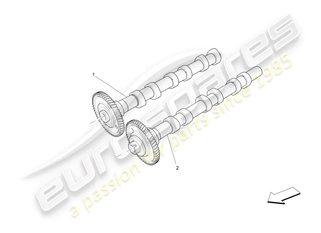 maserati levante (2018) lh cylinder head camshafts parts diagram
