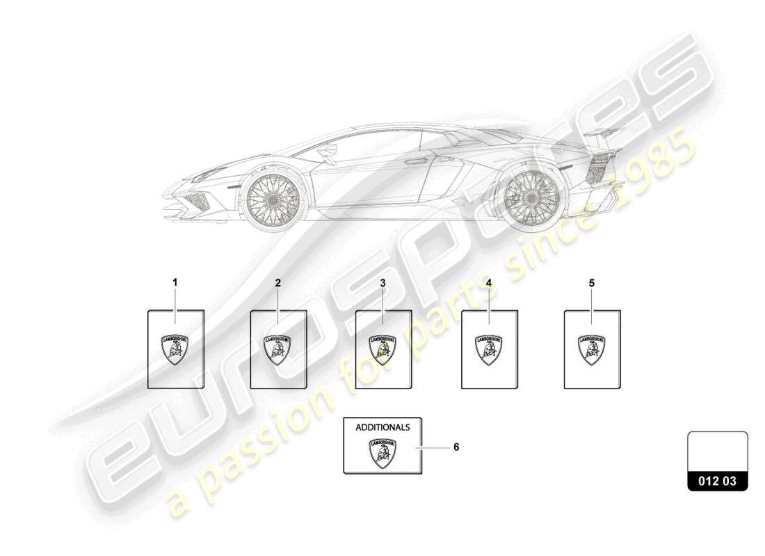 lamborghini 2021 (lp770-4 svj roadster) 1 set vehicle literature parts diagram