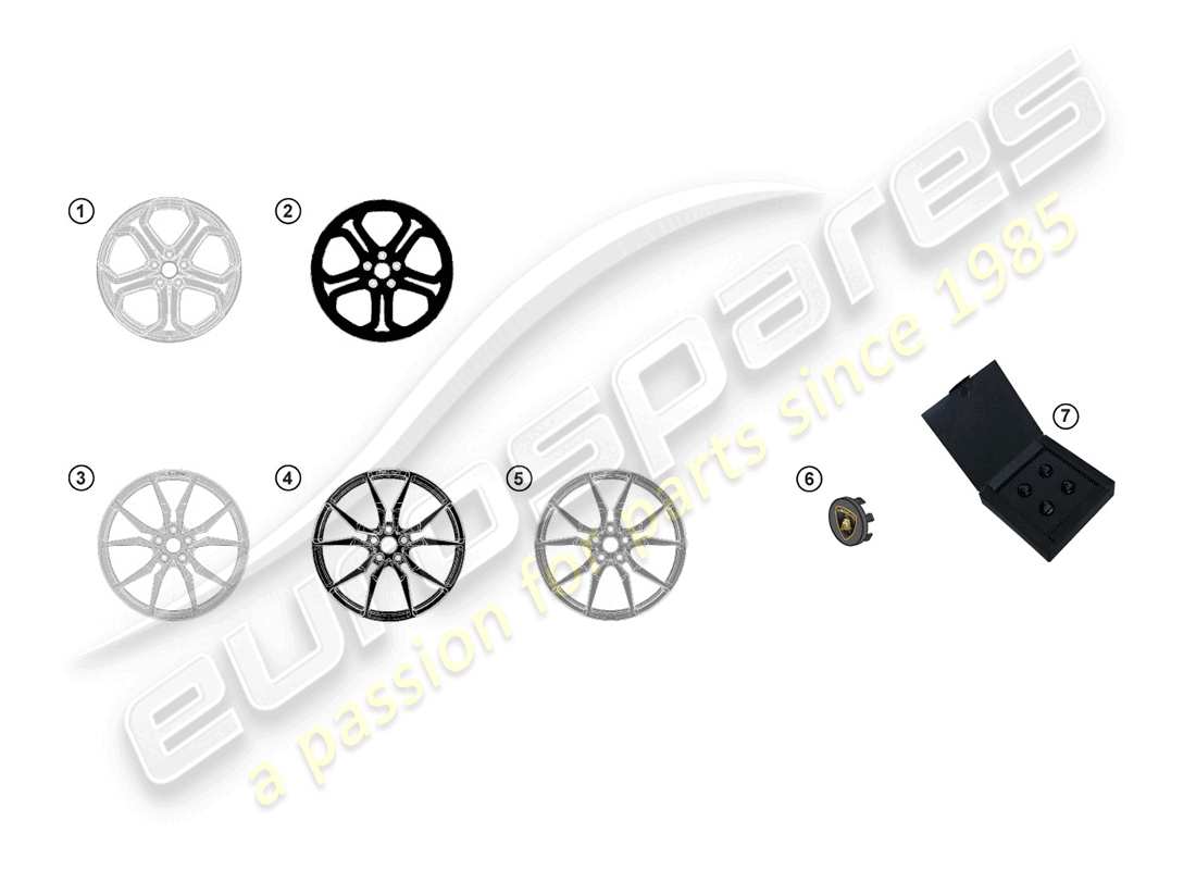lamborghini accessories (lp770-4 svj coupe) rim part diagram