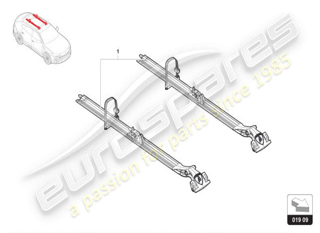 lamborghini urus (accessories) bike racks parts diagram