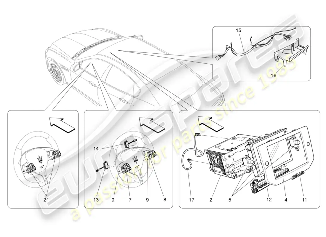 maserati ghibli (2014) it system parts diagram