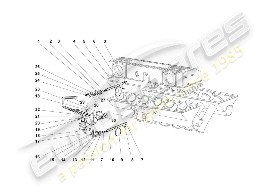 lamborghini murcielago coupe (2003) vacuum system part diagram