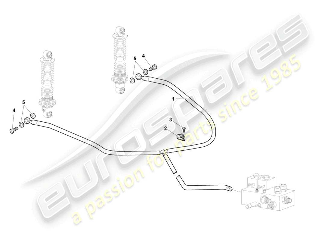 lamborghini murcielago coupe (2003) chassis (self-level. system) front parts diagram