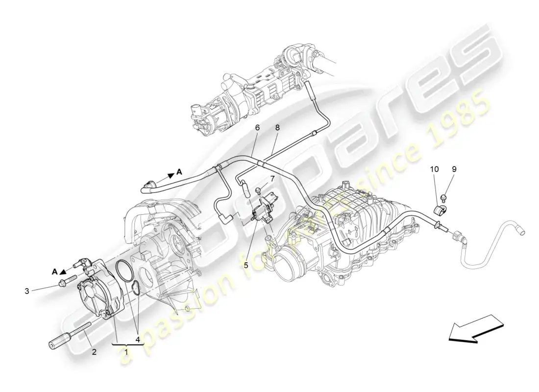 maserati ghibli (2014) additional air system parts diagram
