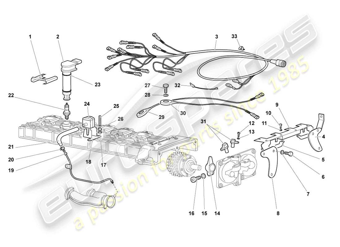 lamborghini murcielago roadster (2006) spark plug part diagram