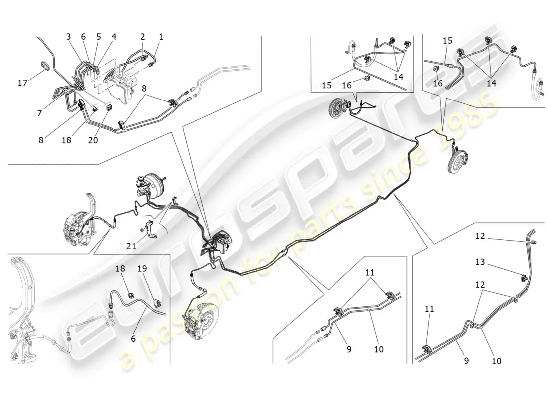 maserati ghibli (2015) lines parts diagram
