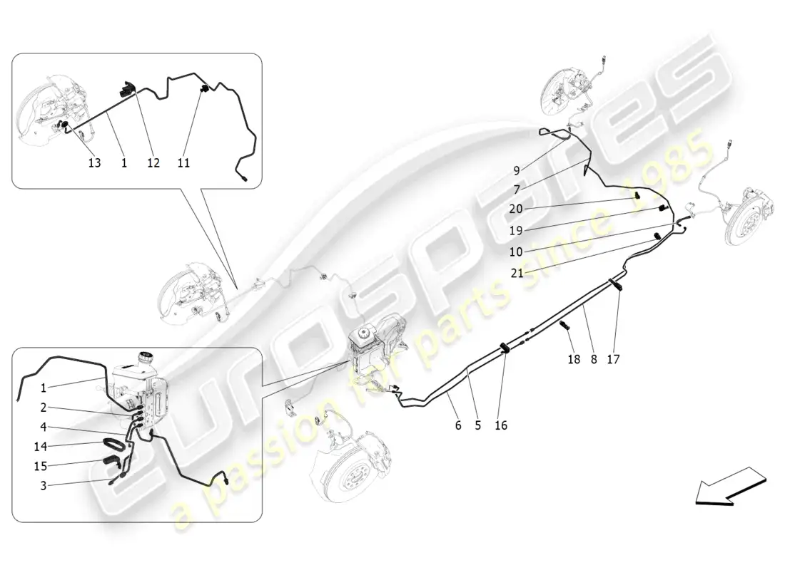 maserati grecale trofeo (2023) lines parts diagram