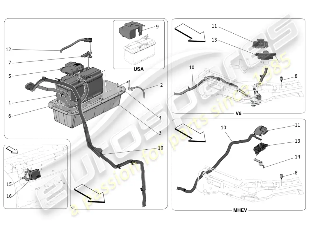 maserati grecale trofeo (2023) energy generation and accumulation parts diagram