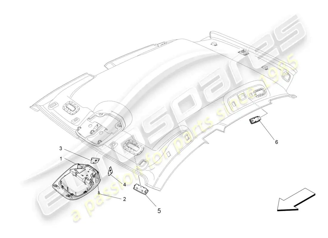 maserati levante (2018) internal vehicle devices parts diagram