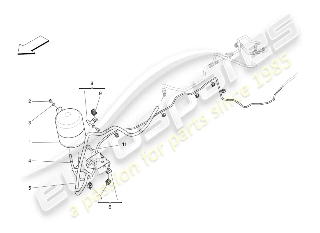 maserati levante zenga (2020) additional air system parts diagram