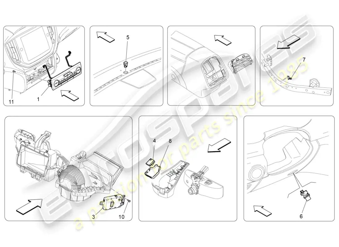 maserati ghibli (2015) a/c unit: electronic control parts diagram