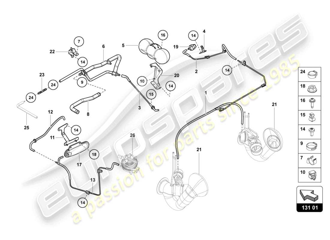 lamborghini 2017 (lp700-4 coupe) vacuum system part diagram