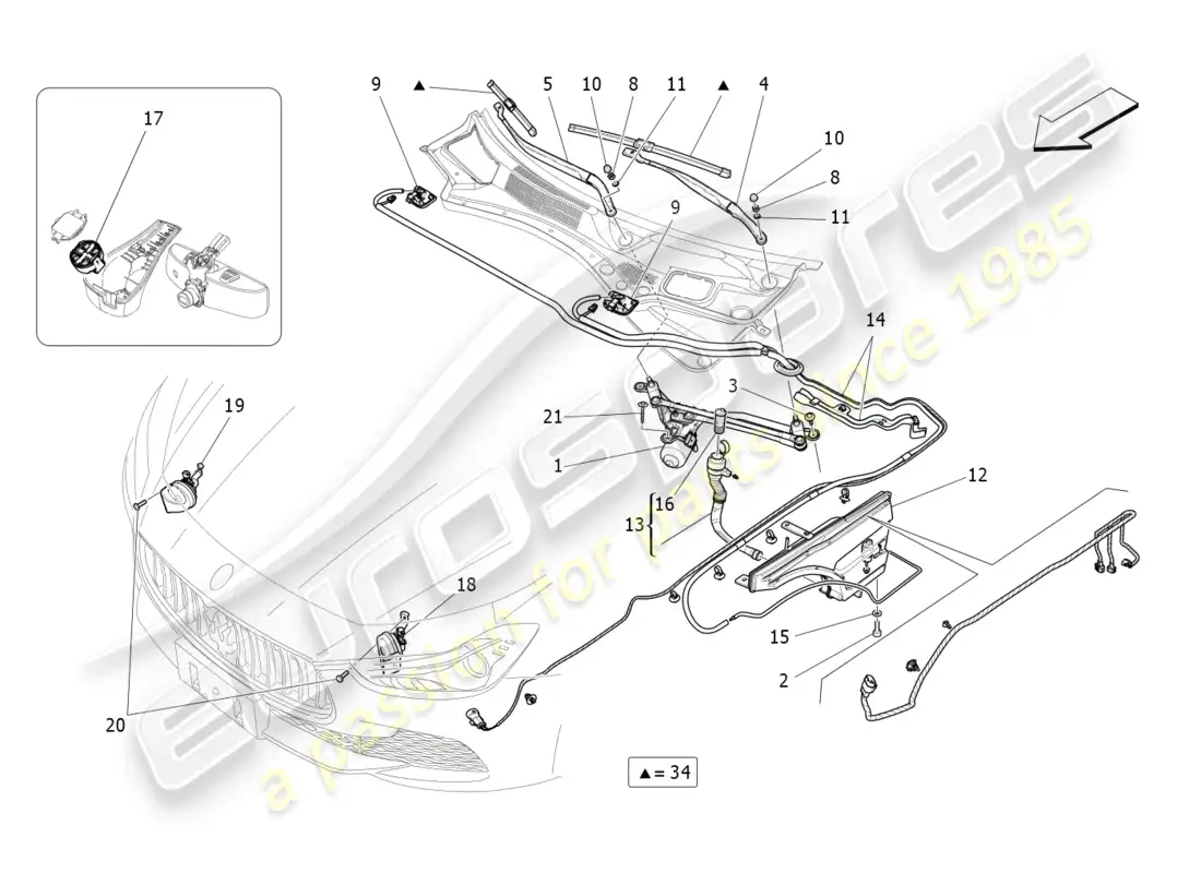maserati ghibli (2015) external vehicle devices parts diagram
