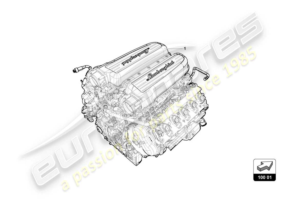 lamborghini evo coupe 2wd (2020) engine parts diagram