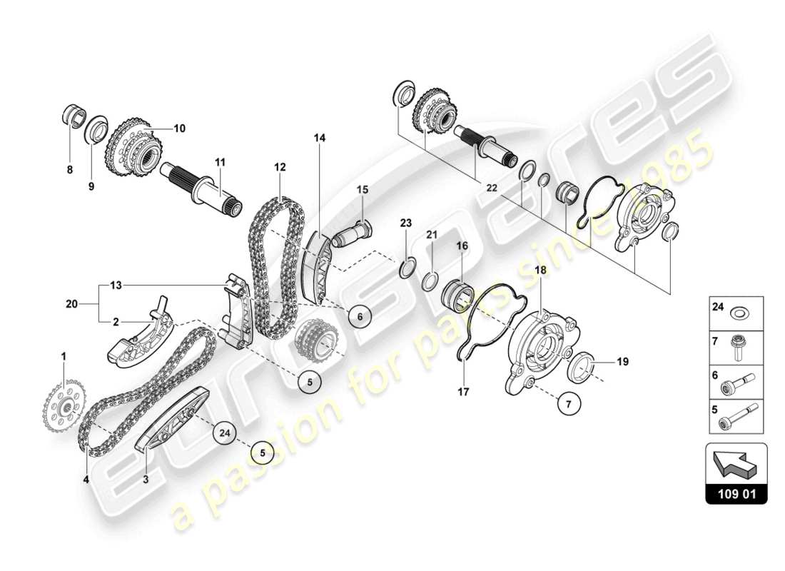lamborghini lp740-4 s coupe (2018) timing chain part diagram