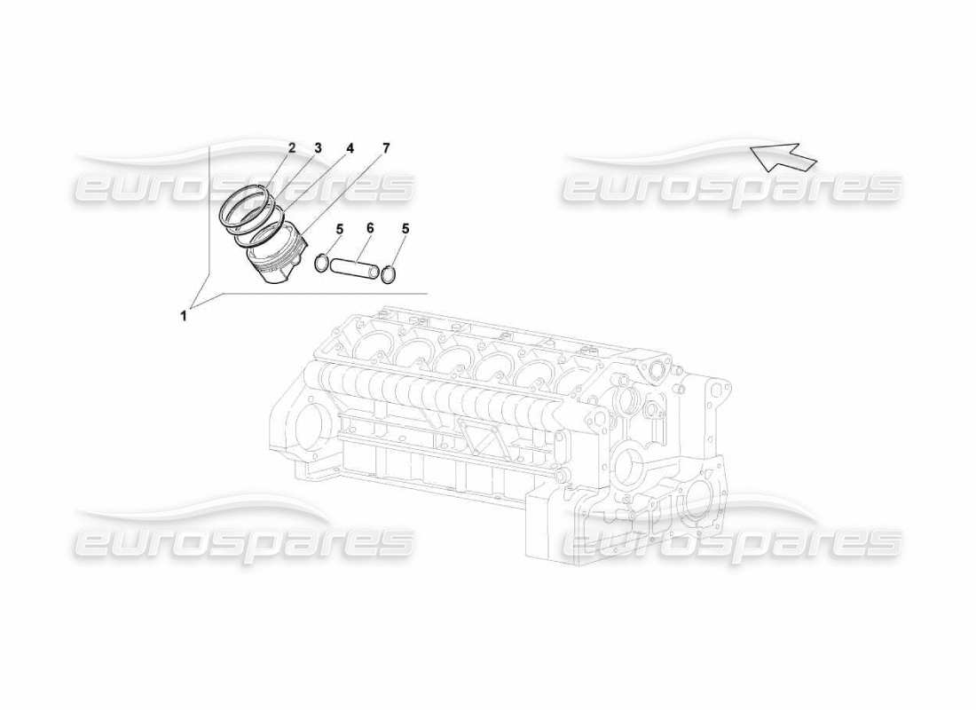 lamborghini murcielago lp670 pistons part diagram