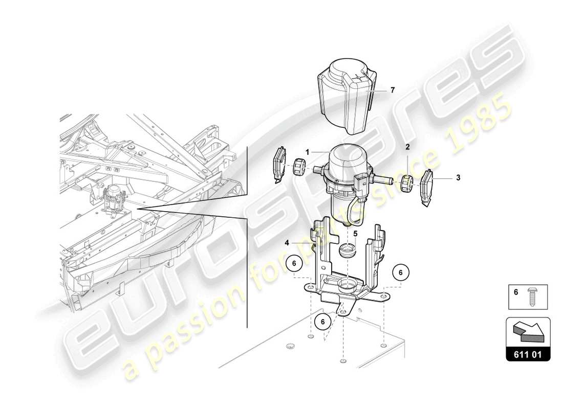 lamborghini 2015 (lp700-4 roadster) vacuum pump for brake servo part diagram