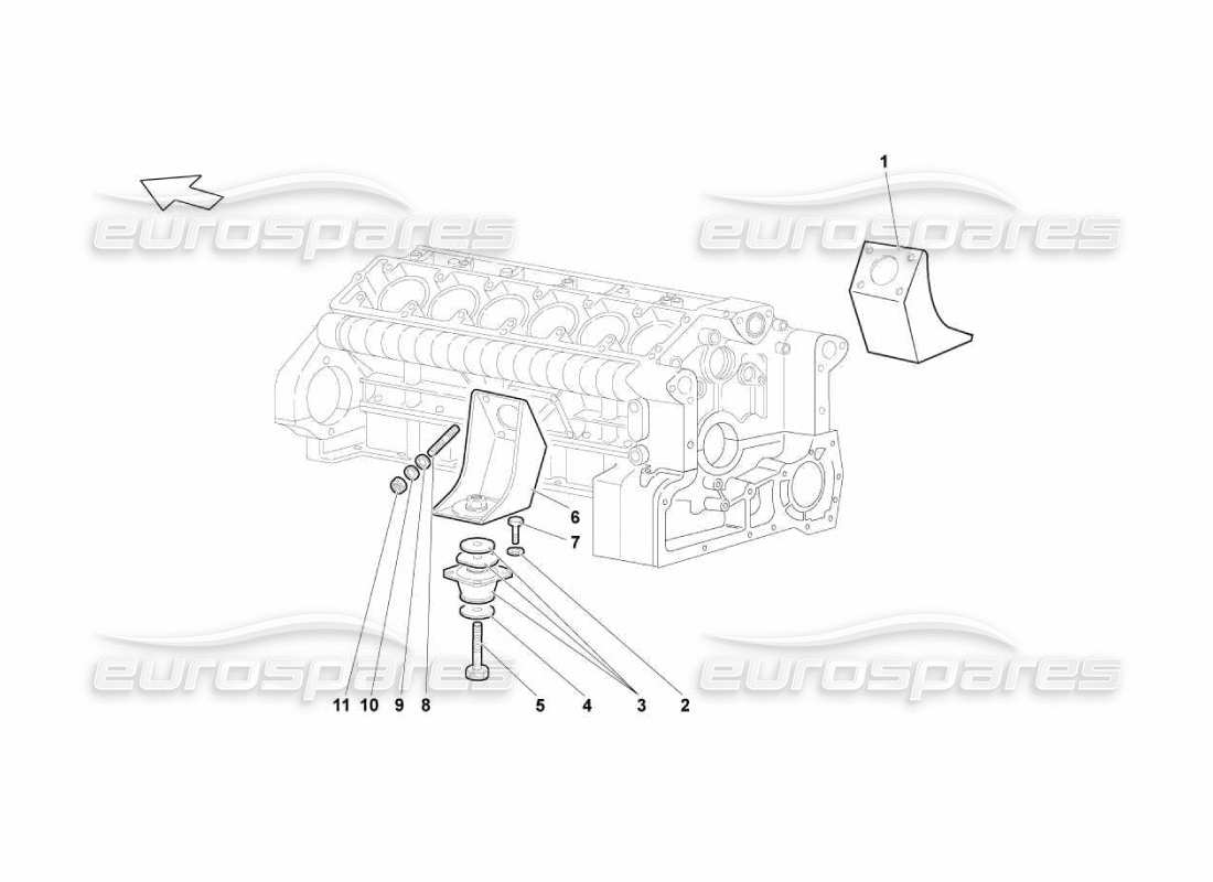 a part diagram from the lamborghini murcielago parts catalogue