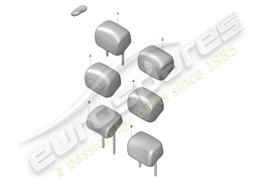 porsche 2022 (taycan 9j1-1) head restraint parts diagram