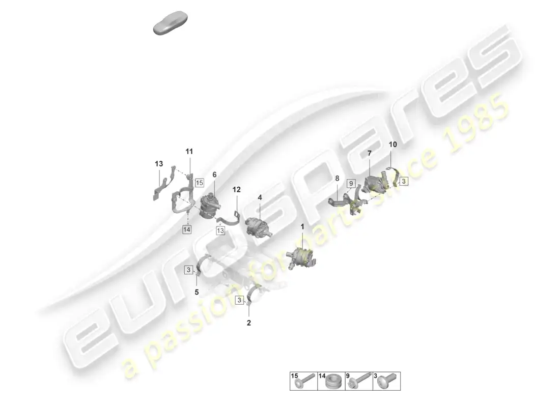 porsche 2020 (taycan 9j1-1) coolant pump d >>- mj 2020 parts diagram
