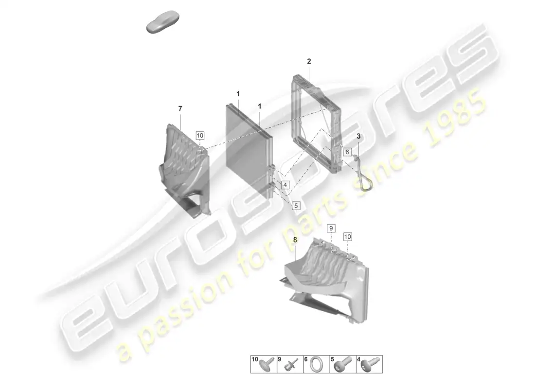 porsche 2023 (taycan 9j1-1) air conditioning condenser parts diagram