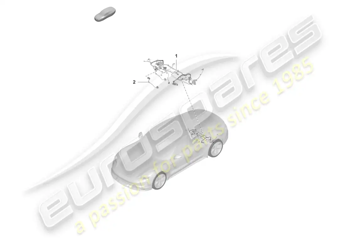 porsche 2022 (taycan 9j1-1) wire set rear axle differential parts diagram