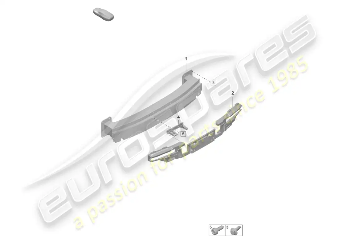 porsche 2021 (taycan 9j1-1) bumper carrier rear parts diagram