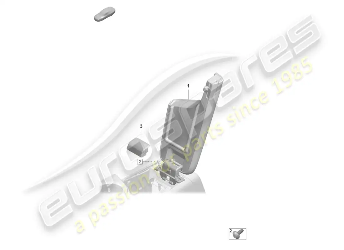 porsche 2021 (taycan 9j1-1) armrest parts diagram