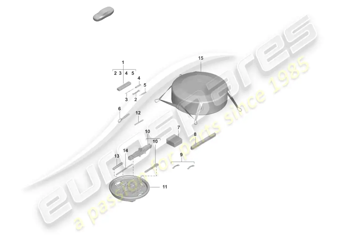 porsche 2020 (taycan 9j1-1) tool jack parts diagram