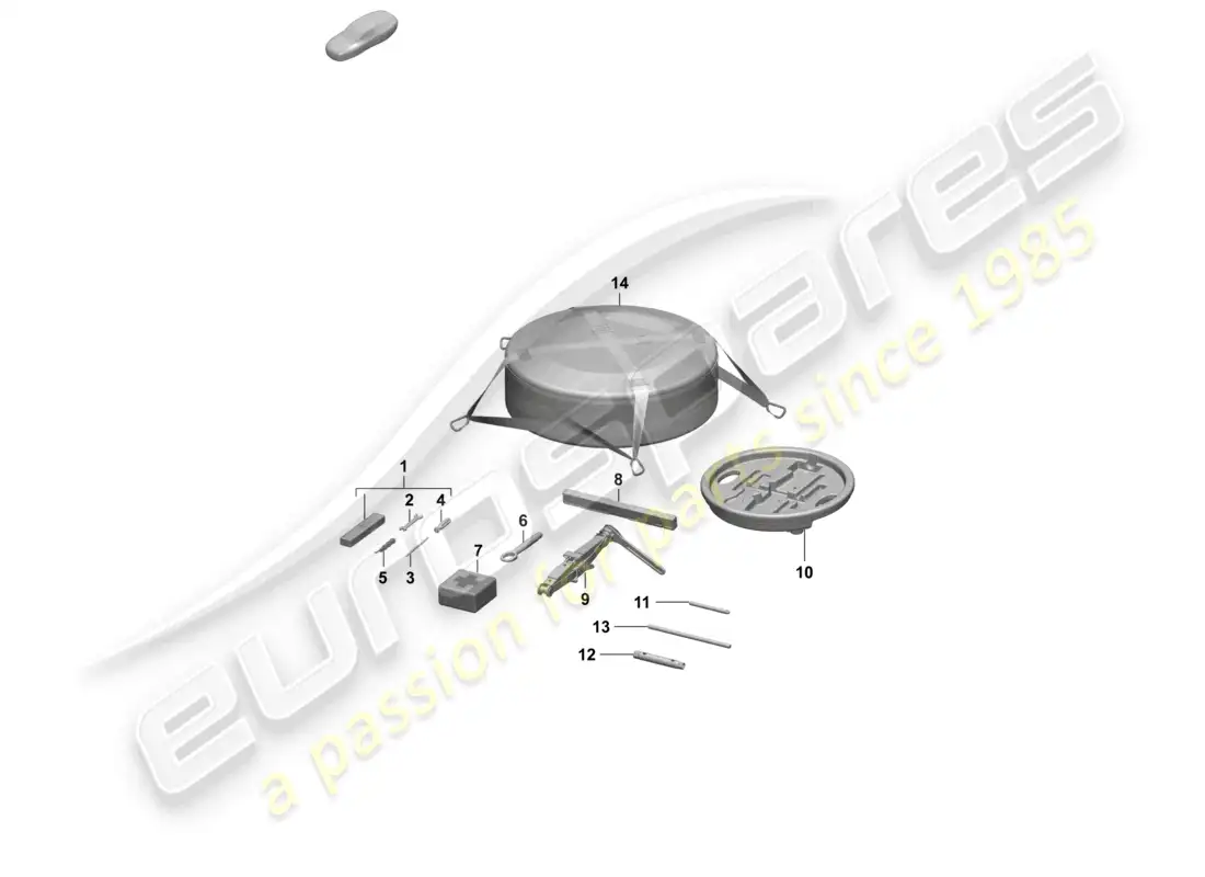 porsche 2025 (taycan 9j1-2) tool jack part diagram