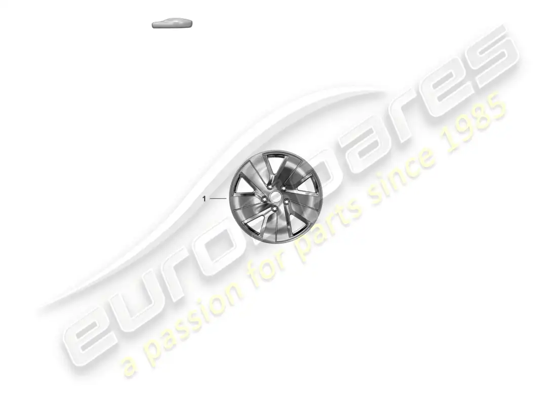 porsche 2021 (taycan 9j1-1) alloy wheel 19 parts diagram