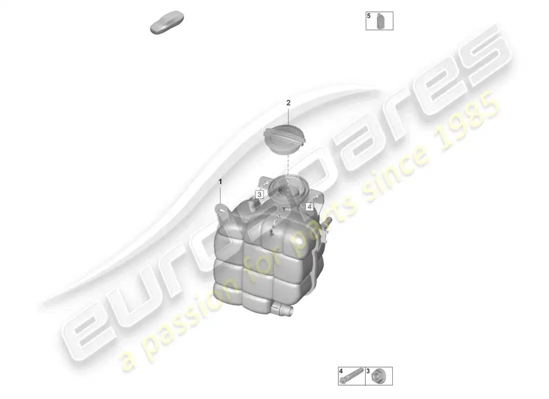 porsche 2020 (taycan 9j1-1) coolant expansion tank parts diagram