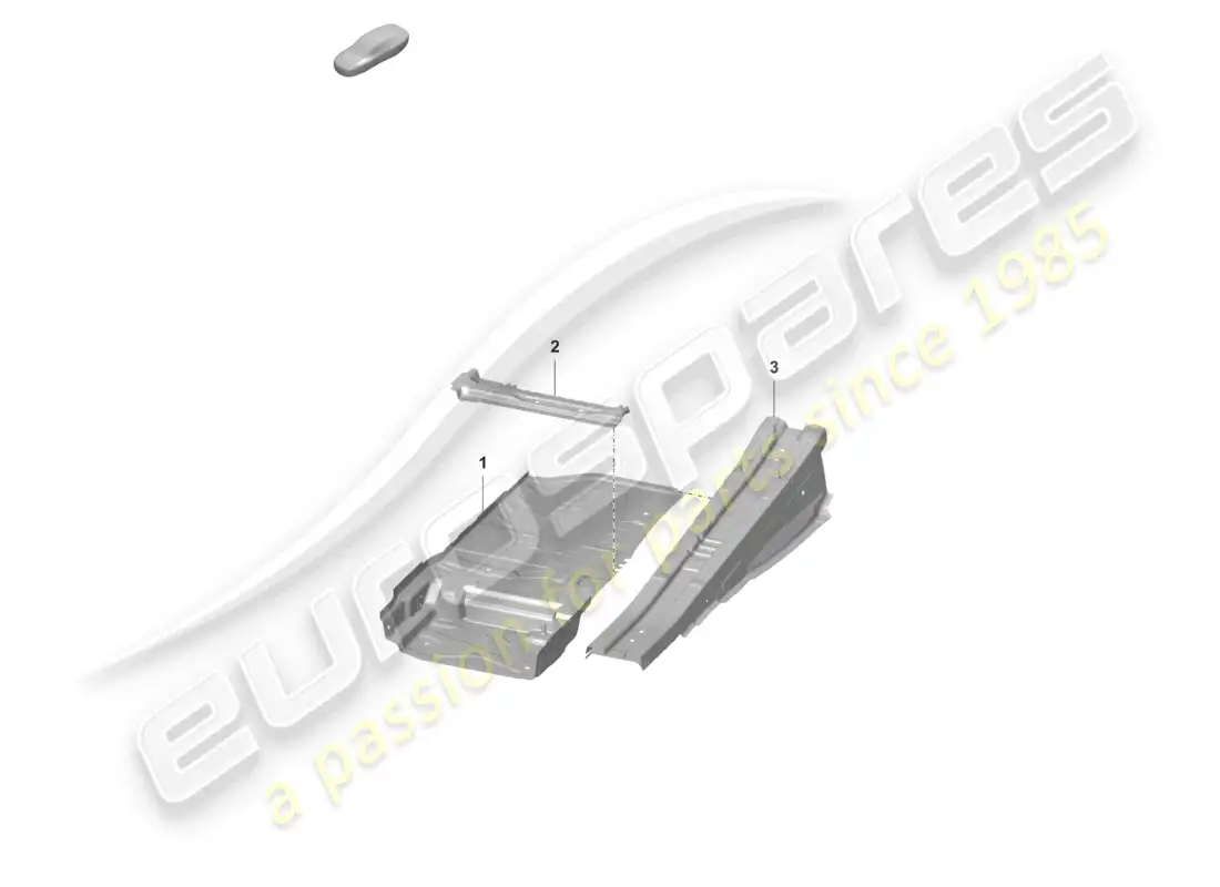 porsche 2023 (taycan 9j1-1) bottom plate front seat support tunnel parts diagram