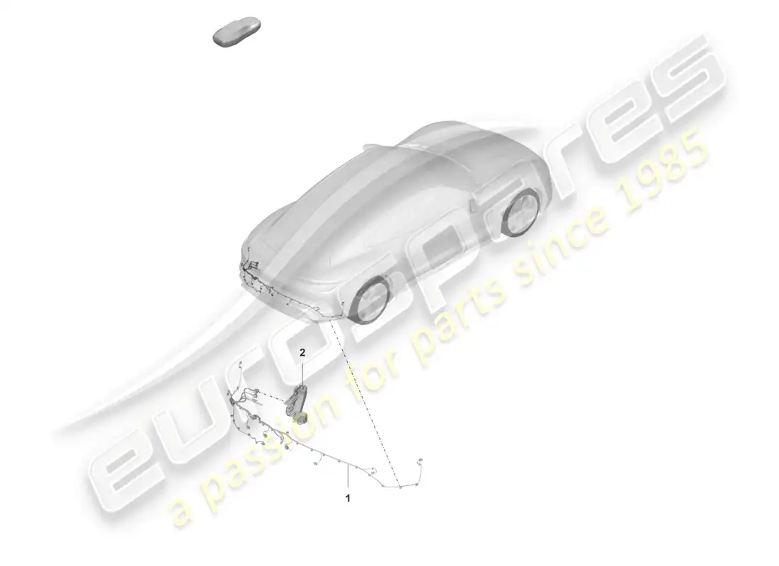porsche 2022 (taycan 9j1-1) wire set rear end parts diagram