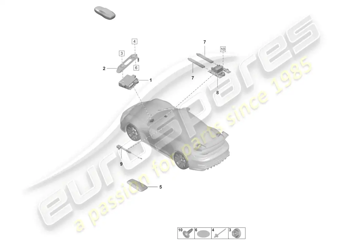 porsche 2022 (992-1 gt3/rs/st) individual parts vts vehicle tracking driver card parts diagram