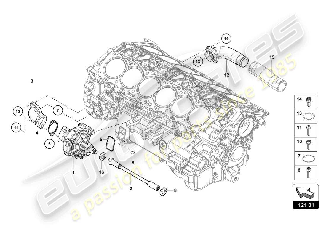 a part diagram from the Lamborghini LP740-4 S ROADSTER (2019) parts catalogue