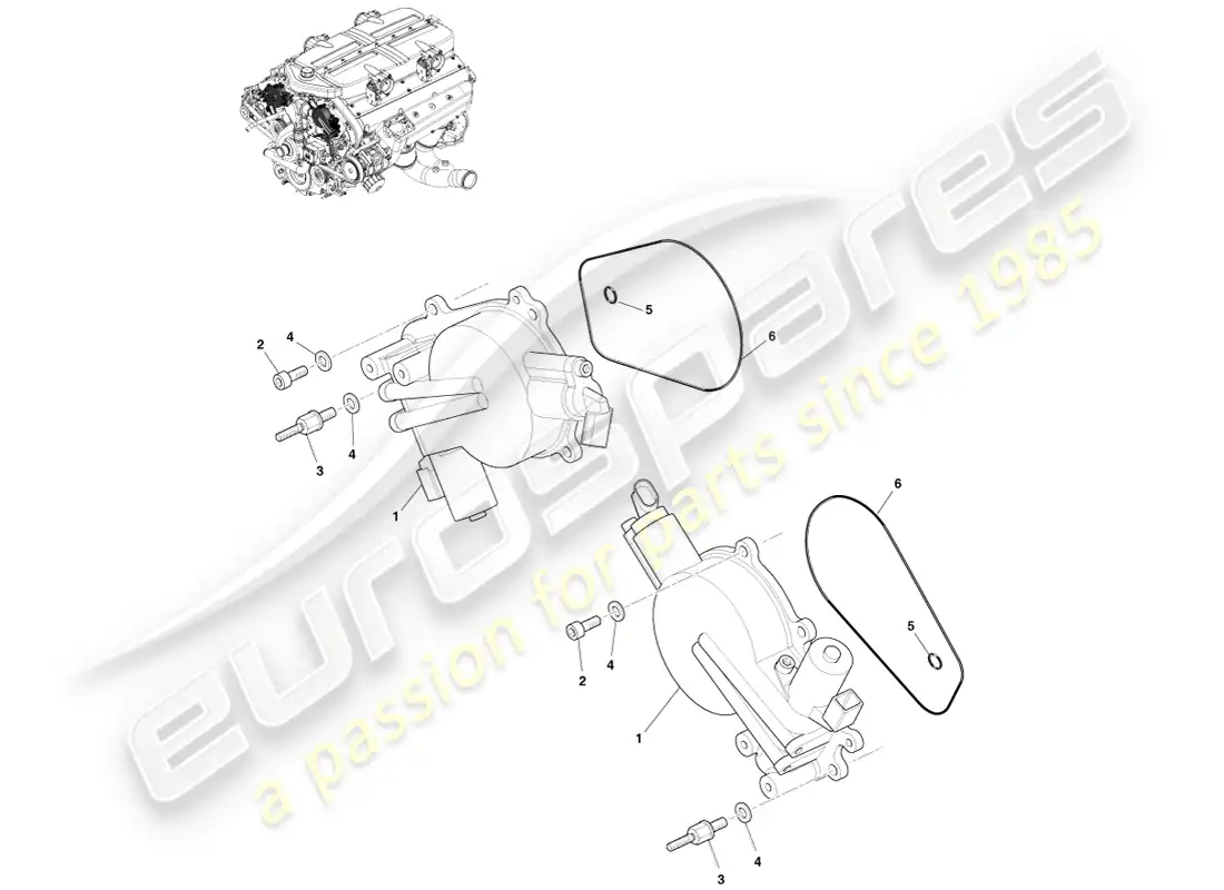 aston martin one-77 (2011) valve timing parts diagram