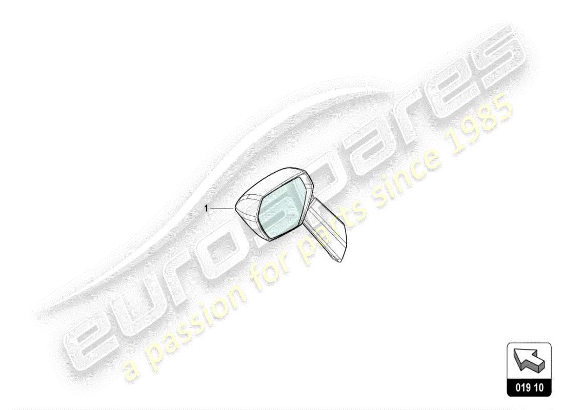 lamborghini accessories (performante spyder) bag for exterior mirror part diagram