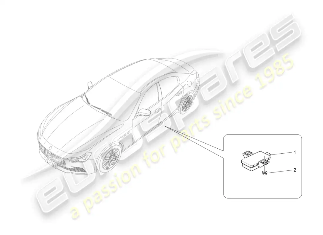 maserati ghibli (2015) tyre pressure monitoring system parts diagram