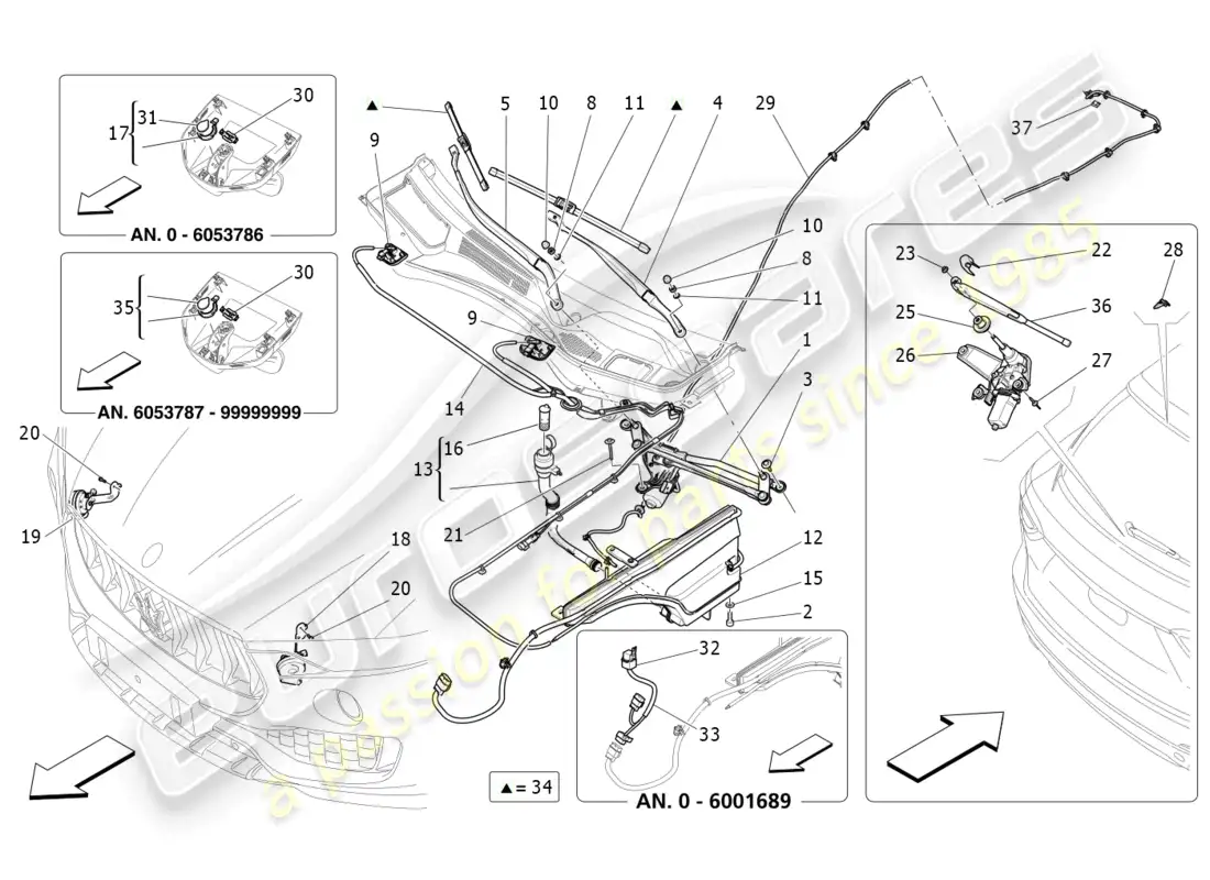 maserati levante (2018) external vehicle devices parts diagram
