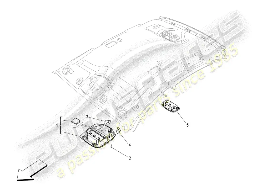 maserati ghibli (2021) internal vehicle devices parts diagram