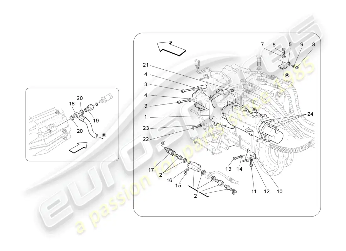 maserati granturismo mc stradale (2012) actuation hydraulic parts for f1 gearbox parts diagram