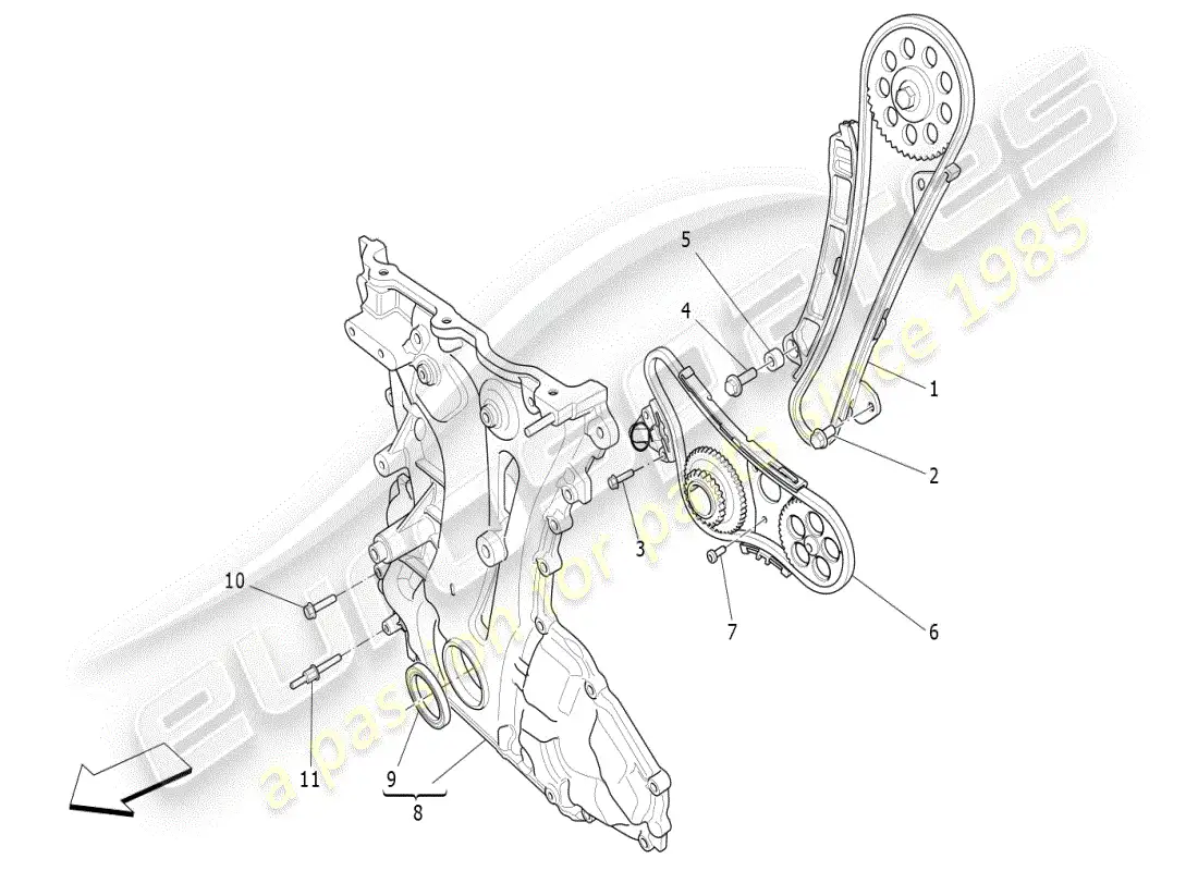 maserati ghibli (2021) timing parts diagram