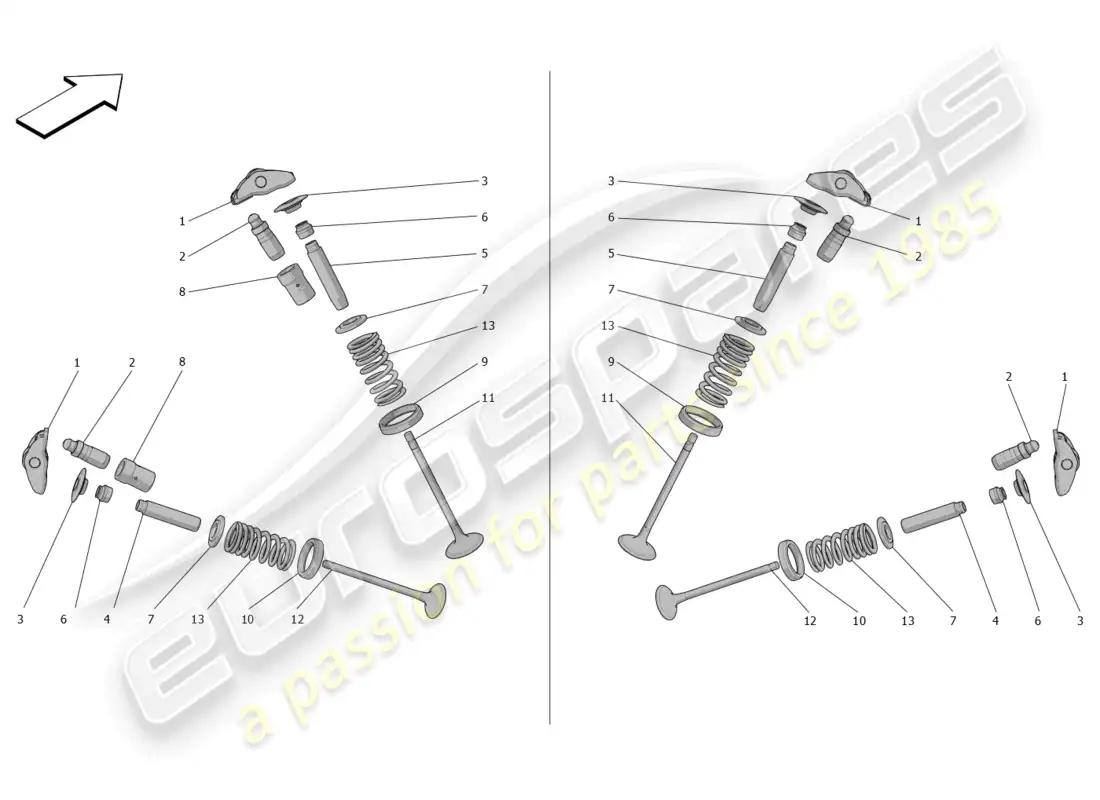 maserati grecale trofeo (2023) valves parts diagram
